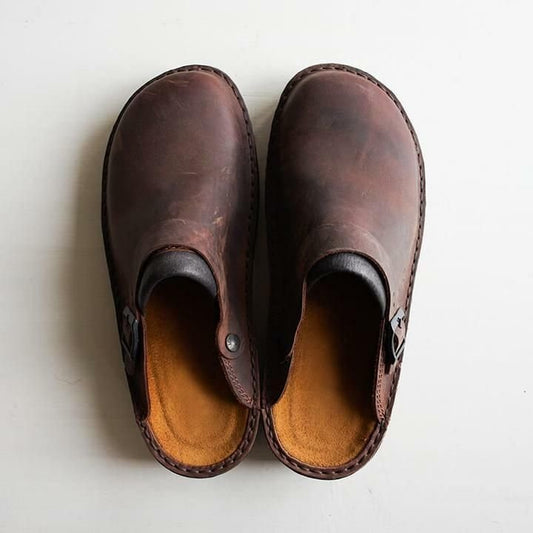 Out-Shine | Orthopedic Mens Leather Mules