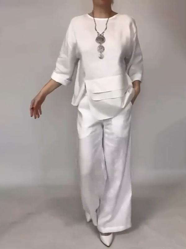 Out-Shine | Women's Plain Satin Three-Pieces Set