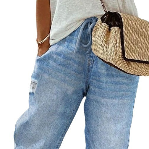 Out-Shine | Denim Elasticated Pocket Slacks