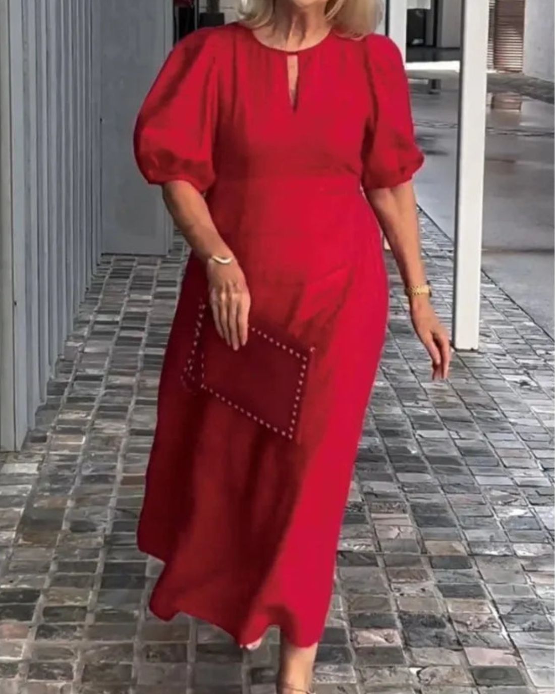 Out-Shine | Elegant Essence Cotton And Linen Dress