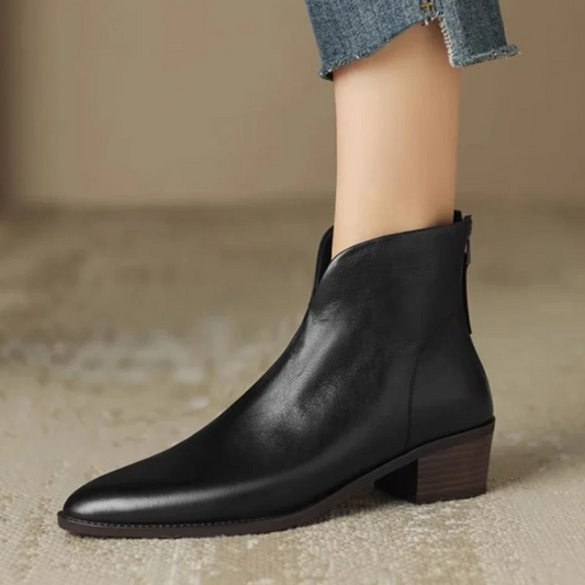 Out-Shine | Elegant Leather Heeled Boots