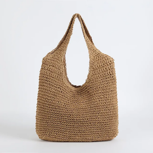 Deslumbra | Elegante bolso de playa de paja 