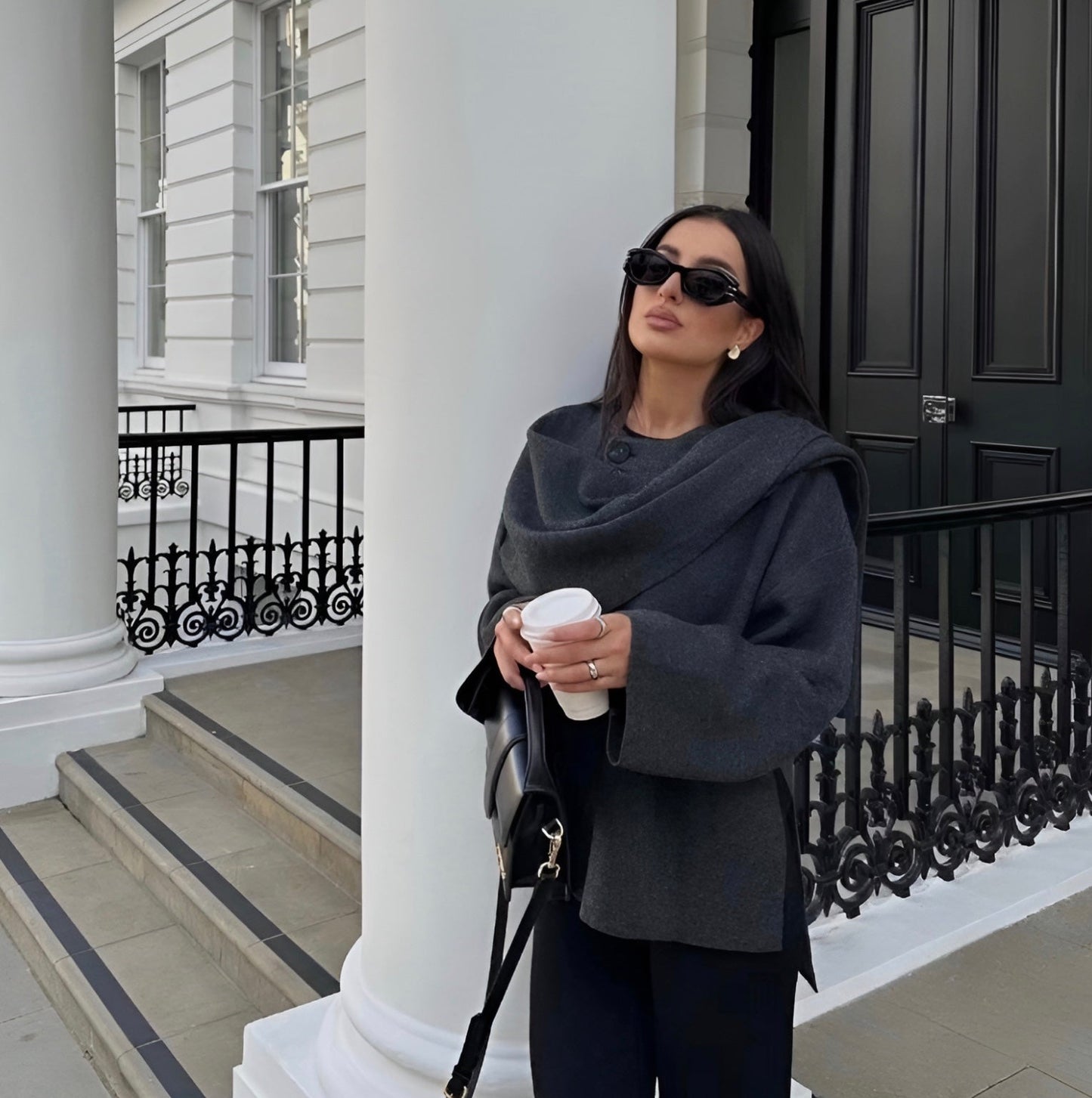 Out-Shine | Cape Coat With Scarf