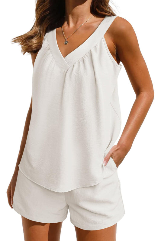 Conjunto de dos piezas informal para mujer | Liso