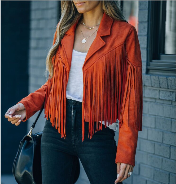 Out-Shine | Suede Fringed Jacket
