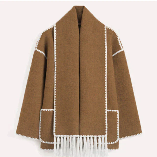 Brilla con luz propia | Abrigos de invierno con bufanda para mujer 