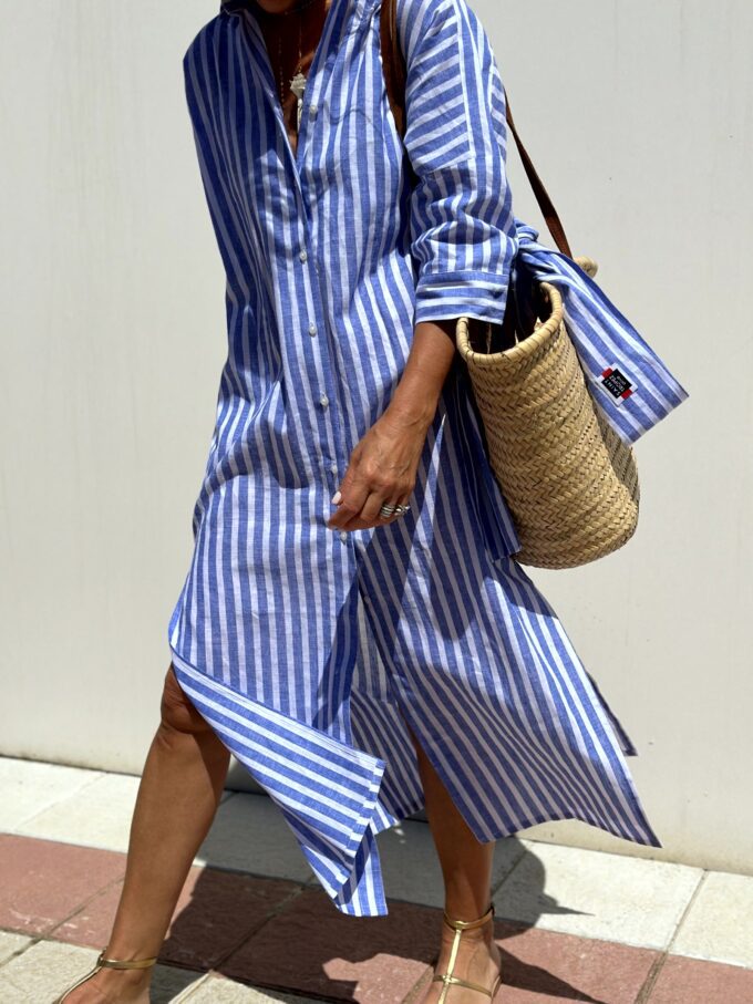 Out-Shine | Women's Striped Shirt Dress