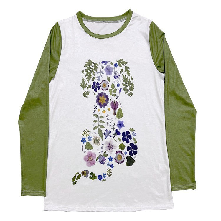 Brilla | Camiseta floral de cuello redondo 