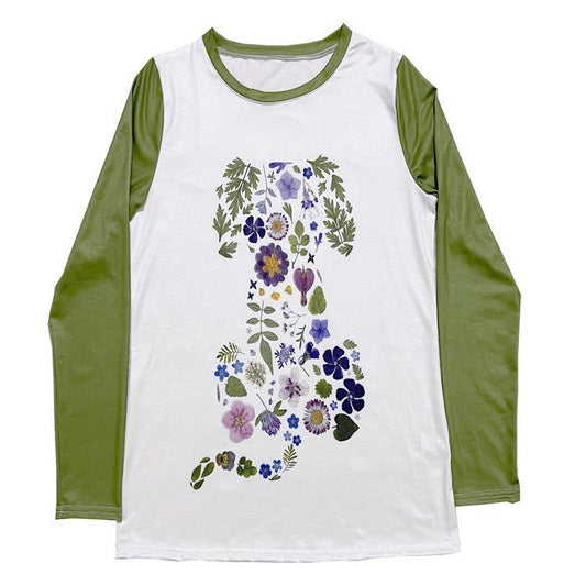 Brilla | Camiseta floral de cuello redondo 