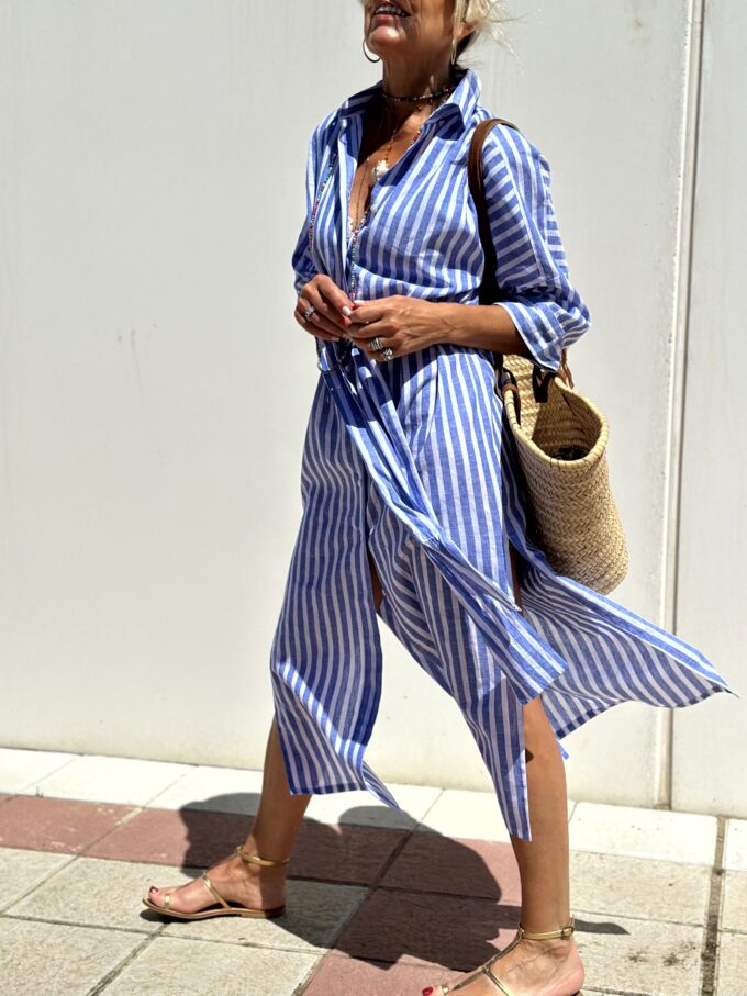 Out-Shine | Women's Striped Shirt Dress