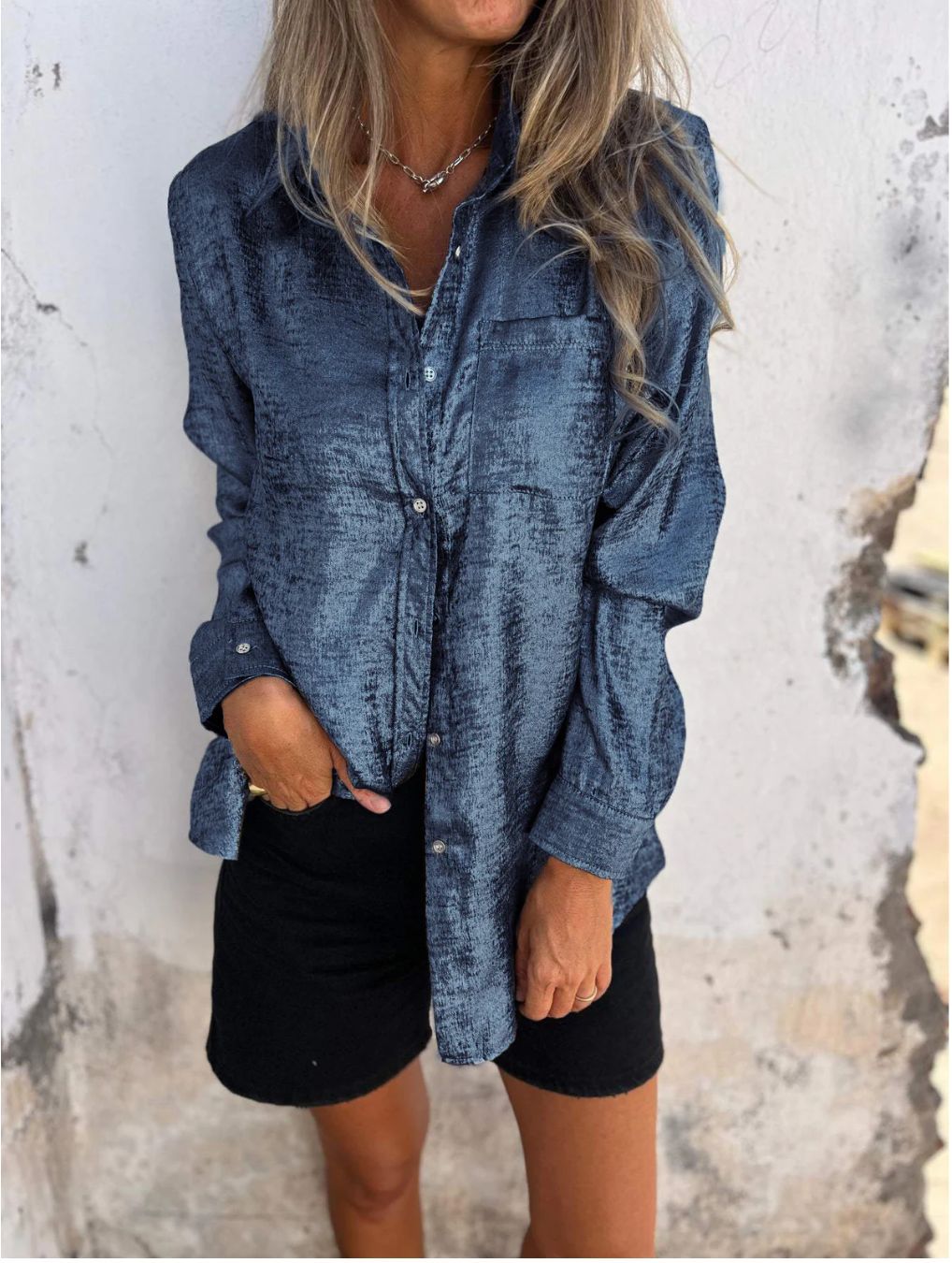 Out-Shine | Casual Suede Lapel Shirt