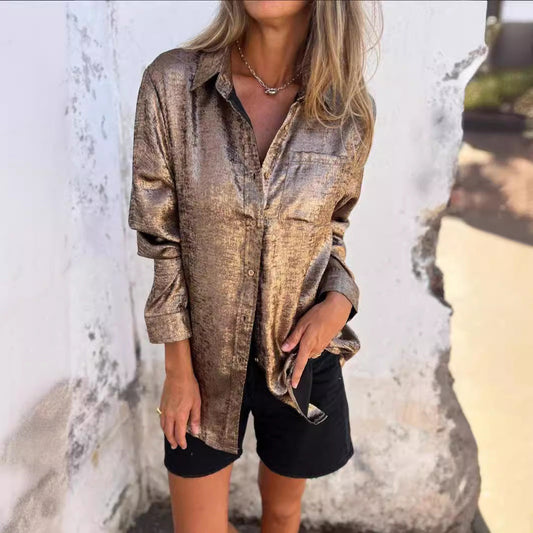 Out-Shine | Casual Suede Lapel Shirt