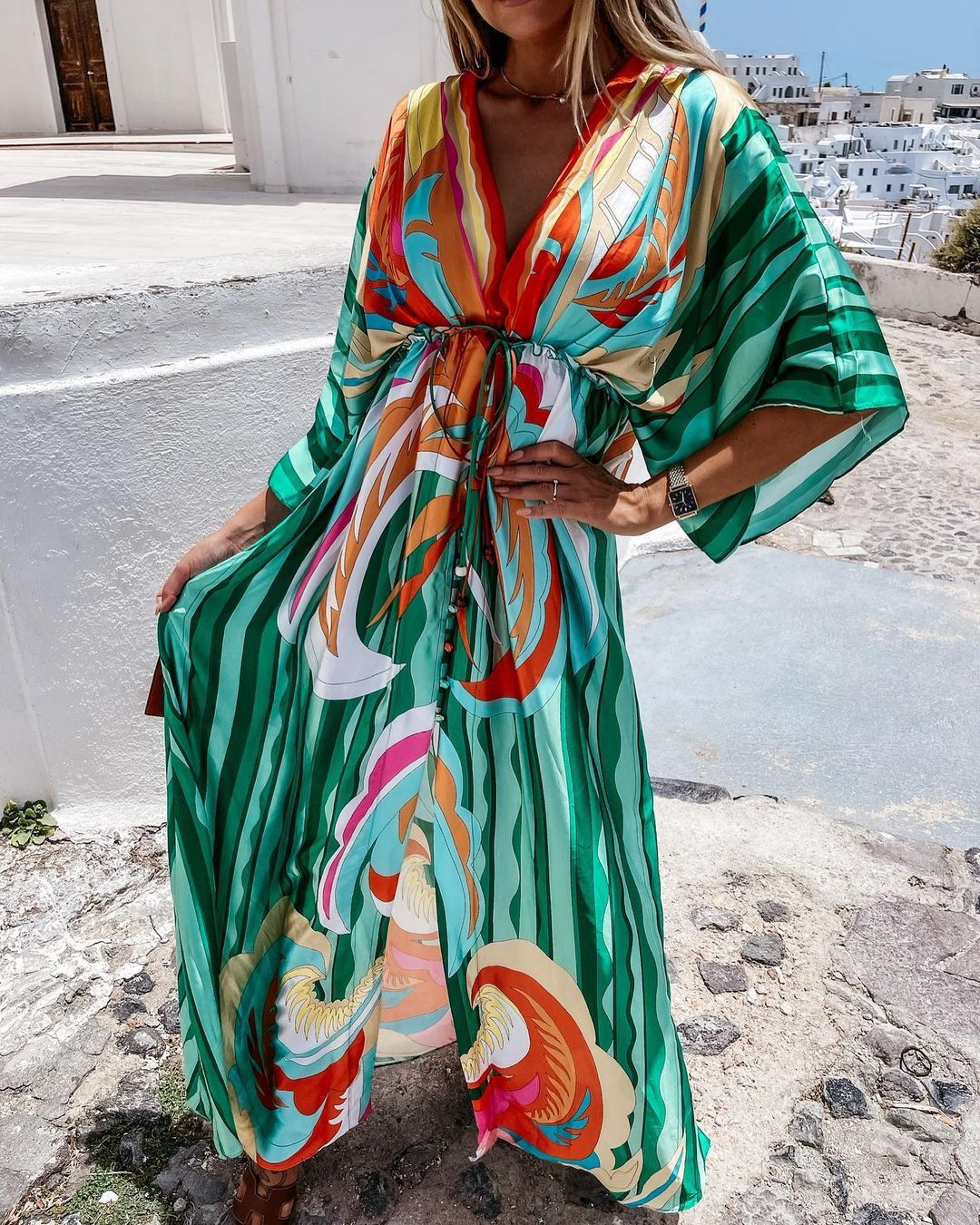 Out-Shine | Short Swinging Long Dress