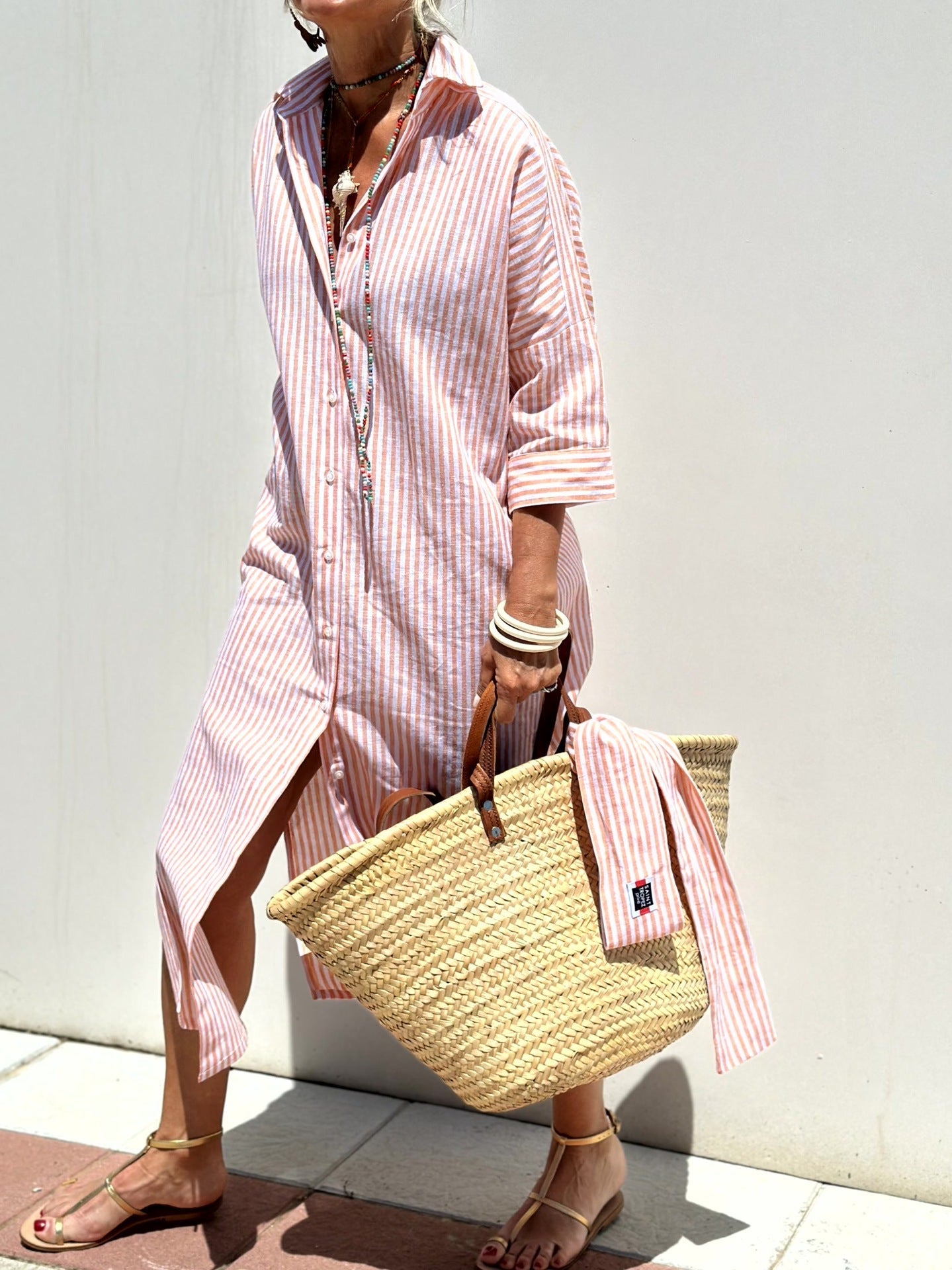 Out-Shine | Women's Striped Shirt Dress