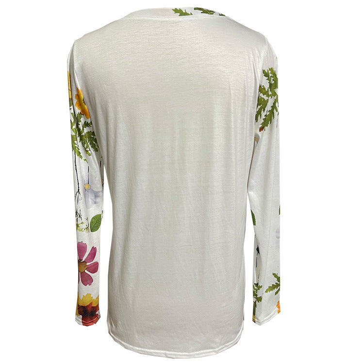 Brilla | Camiseta floral de cuello redondo 