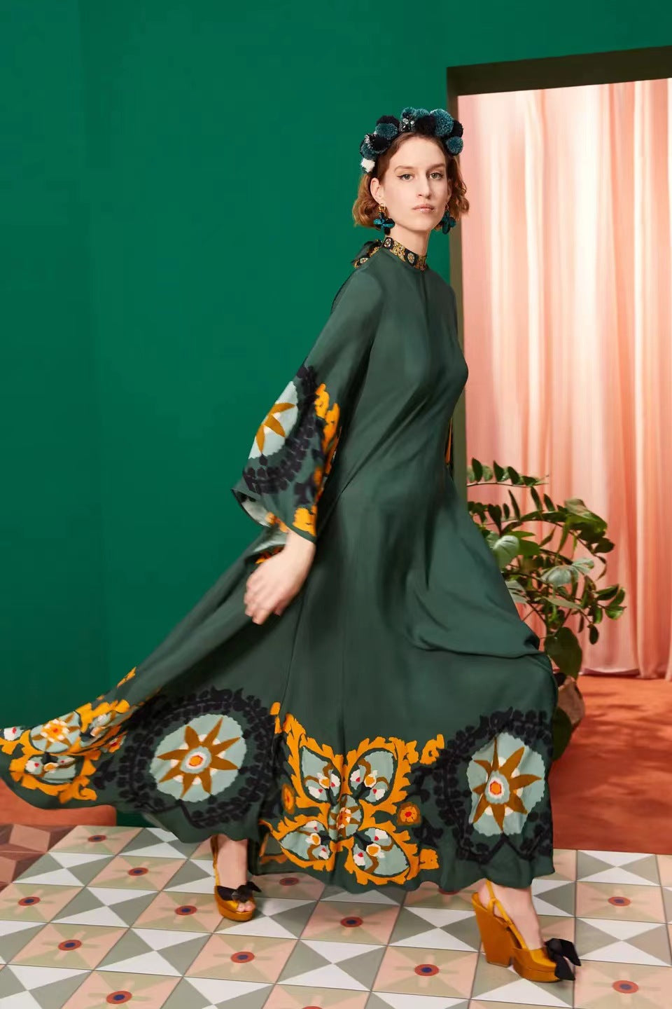 Out-Shine | Printed Three-Quarter Dress