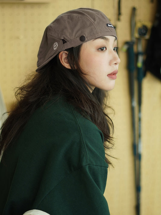 Out-Shine | Men's and Women's, Reverse Beret Hat, Duck Tongue Retro Hat