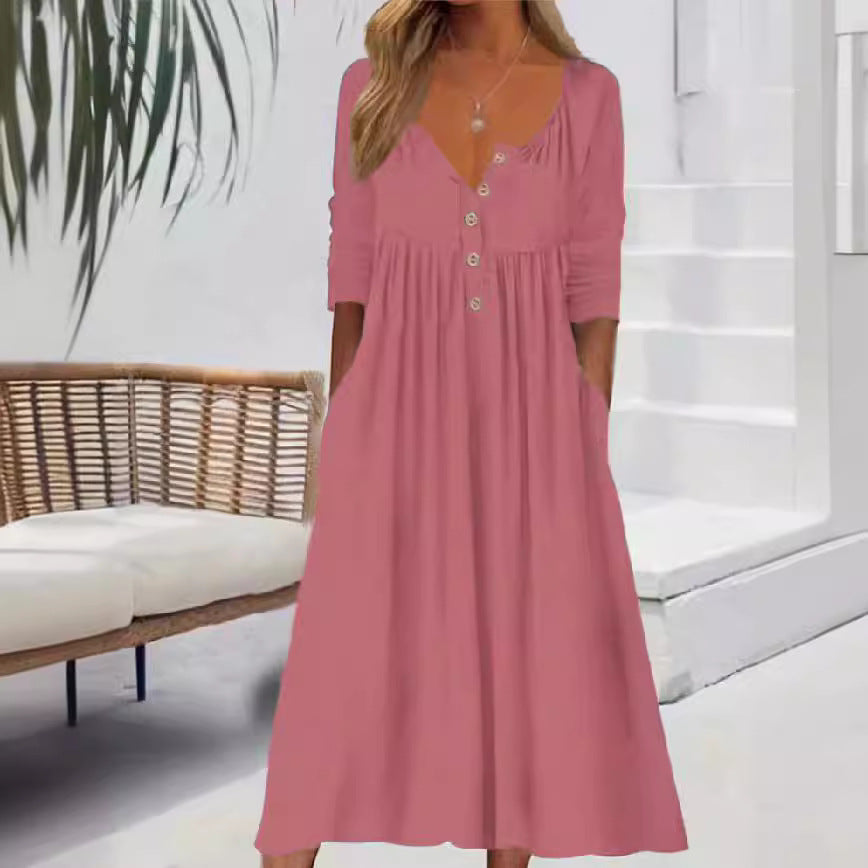 Out-Shine | Color Long Sleeve Dress