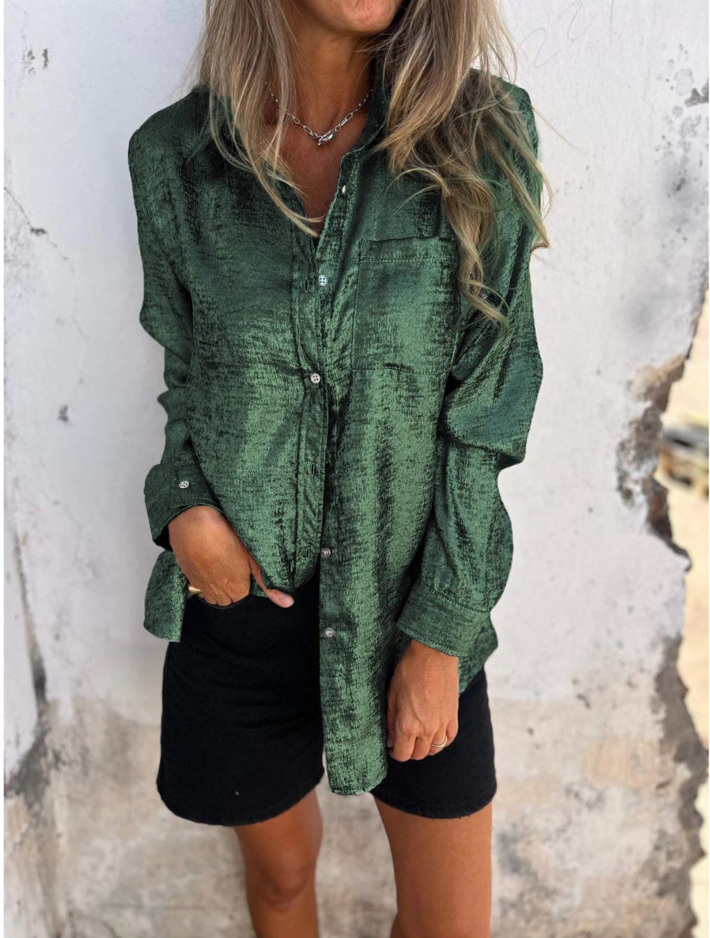 Out-Shine | Casual Suede Lapel Shirt
