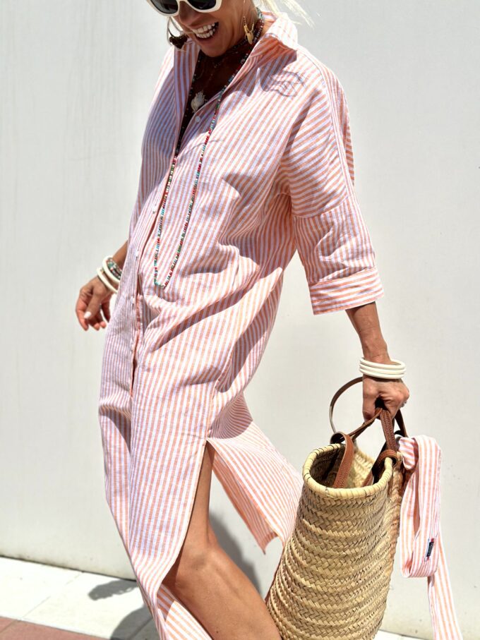 Out-Shine | Women's Striped Shirt Dress