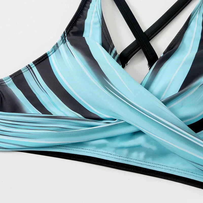 Conjunto de bikini con sujetador push-up y cintura alta para mujer | Out-Shine