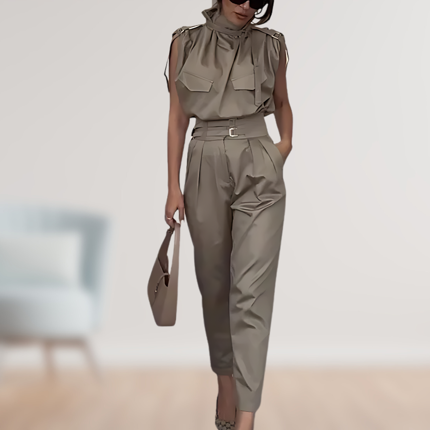 Out-Shine | Women's Stylish Modern Jumpsuit Sleeveless