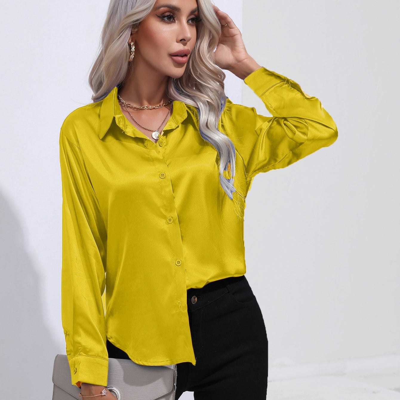 Out-Shine | Elegant Velvet - Faced Fitted Women's Shirt