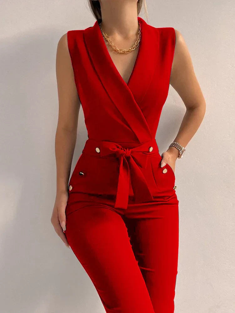 Out-Shine | Chic Jumpsuit V-Neck