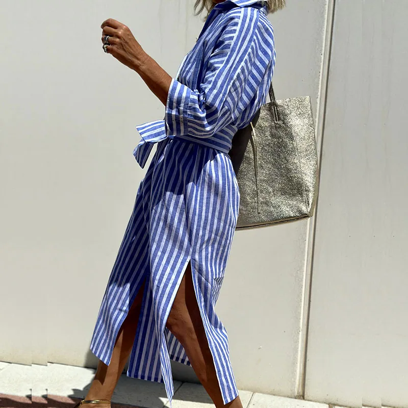 Out-Shine | Striped Shirtdress