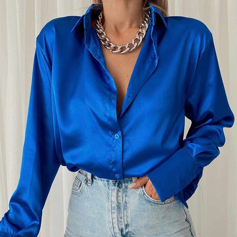 Out-Shine | Long Sleeve Blouse Satin For Women