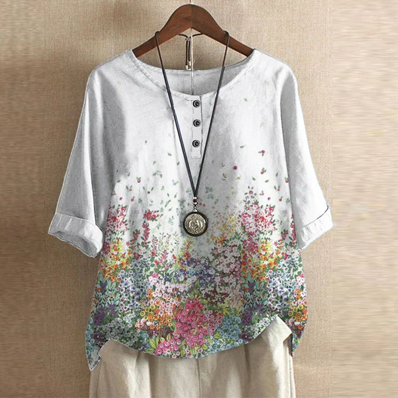 Deslumbra | Blusa vintage con encanto floral 