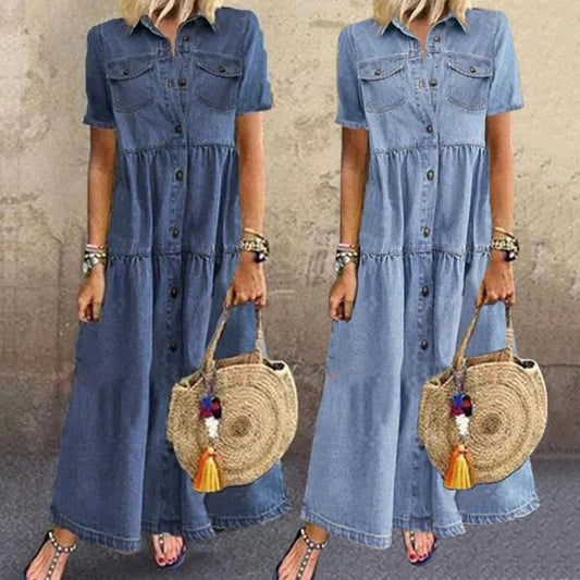 Out-Shine | Slimming Denim Dress