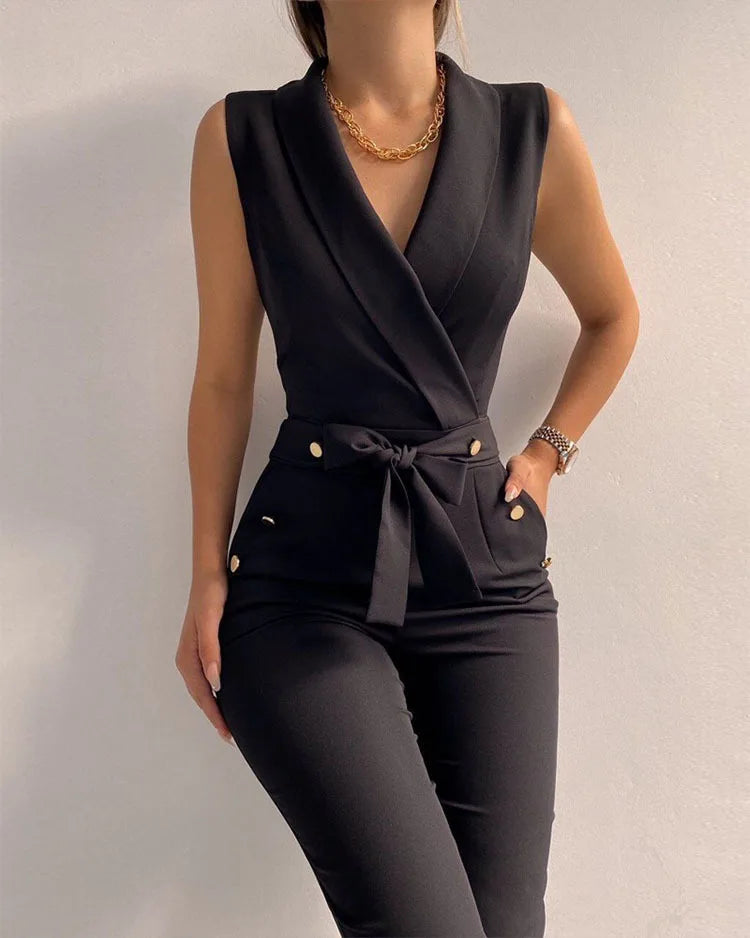 Out-Shine | Chic Jumpsuit V-Neck