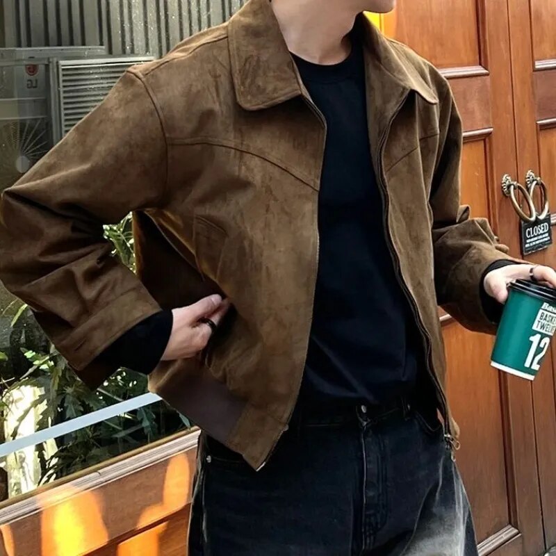 Deslumbra | Elegante cuero vintage para otoño para hombre