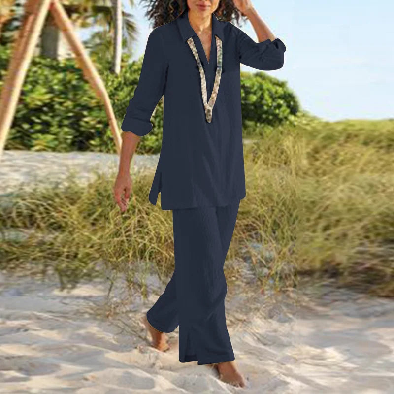 Out-Shine | Two-Piece Set Of Cotton And Linen