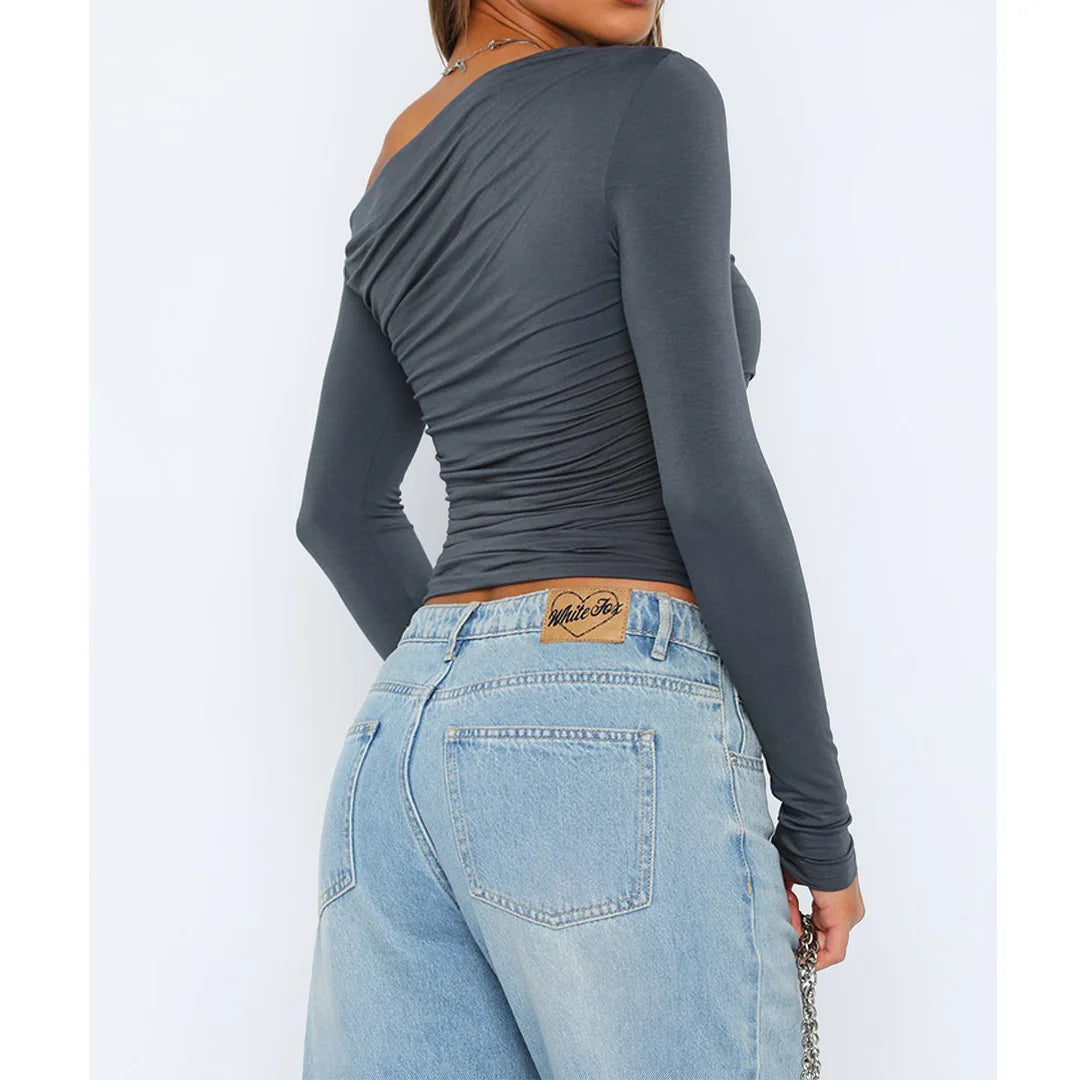 Deslumbra | Top asimétrico retorcido