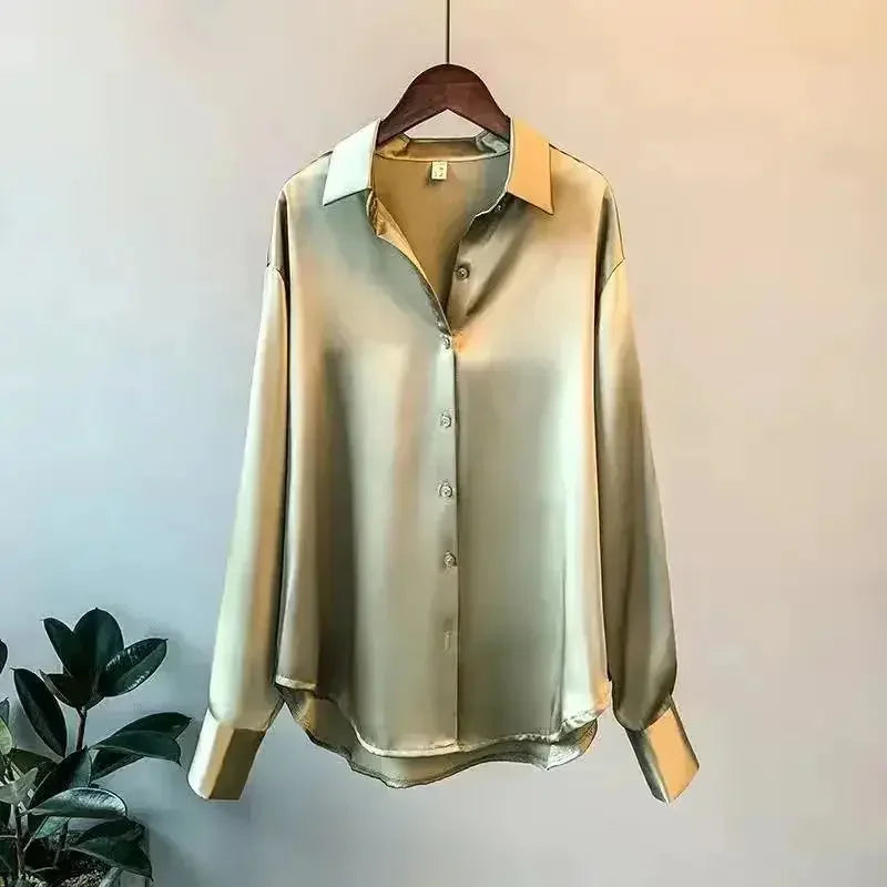 Out-Shine | Elegant Vintage Silk Blouse For Women