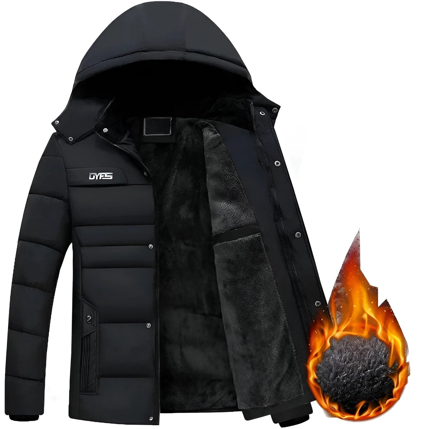 Out-Shine | Maroon USB Heated Winter Jacket, Waterproof with Fleece Lining