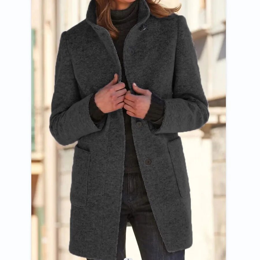 Out-Shine | Black wool coat