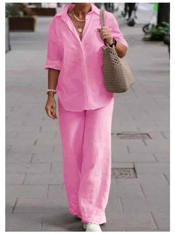 Out-Shine | Cotton Linen Shirt & Trouser Set