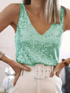 Out-Shine | V-Neck Top With Sequins