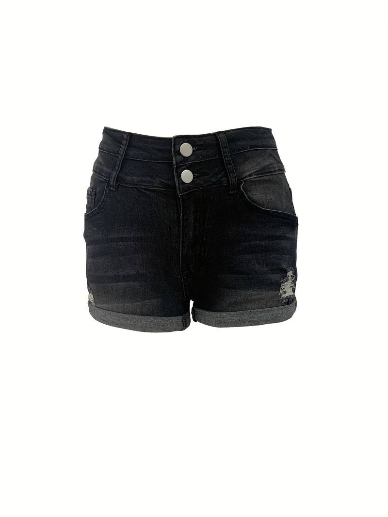 Out-Shine | Ribbed Jeans Shorts For Spring/Summer