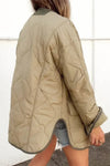 Out-Shine | Loose Cotton Jacket Color Block Pocket Casual Jacket