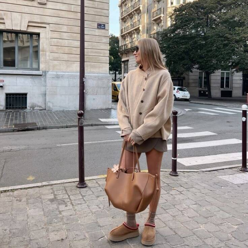 Deslumbra | Bolso de hombro marrón de diseñador para mujer