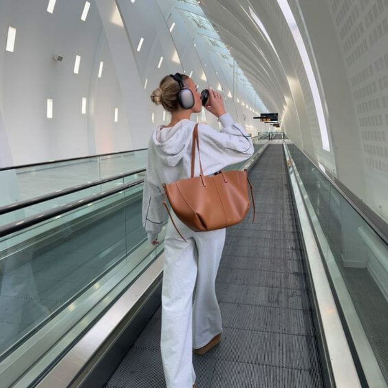 Deslumbra | Bolso de hombro marrón de diseñador para mujer