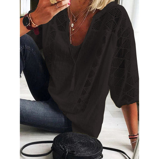 Out-Shine | Casual Cotton and Linen Tunic Blouse for Women