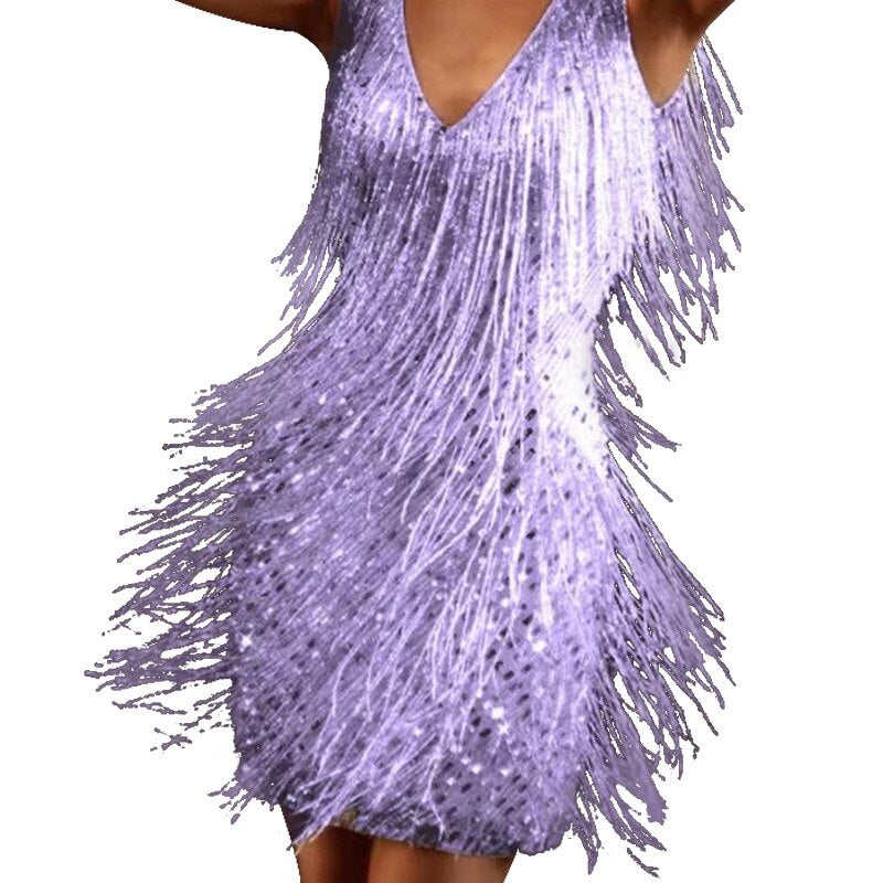 Out-Shine | Sparkling Tassel Dress, Party Dress For Women