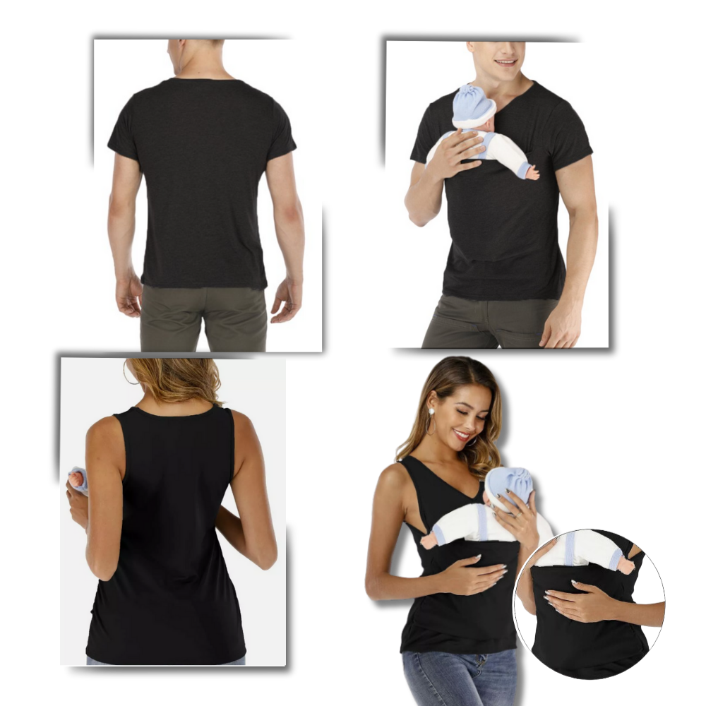 Brilla con luz propia | Camiseta ergonómica y moderna con bolsillo tipo canguro 