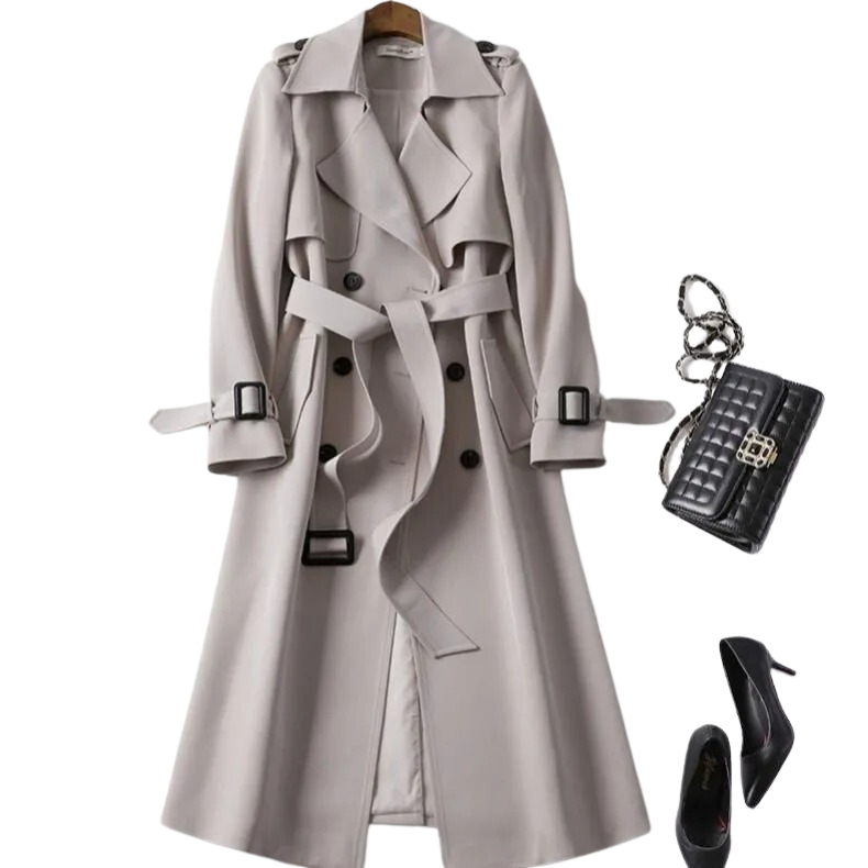 Out-Shine | Black trench coat for women
