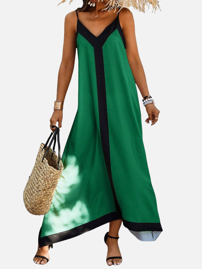 Out-Shine | Minimalist Casual Striped Color Block Dress